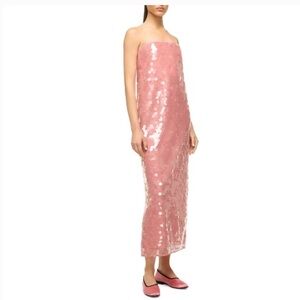 STAUD Casey Pink Sequin Gown